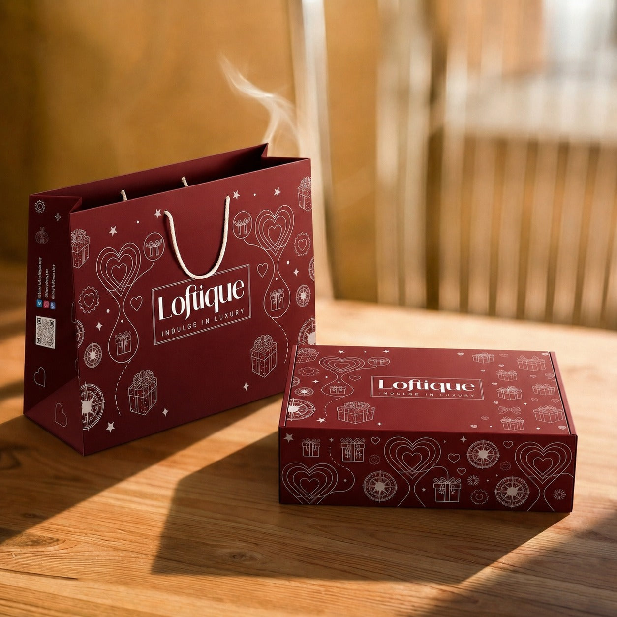 Loftique Maroon Gift Box