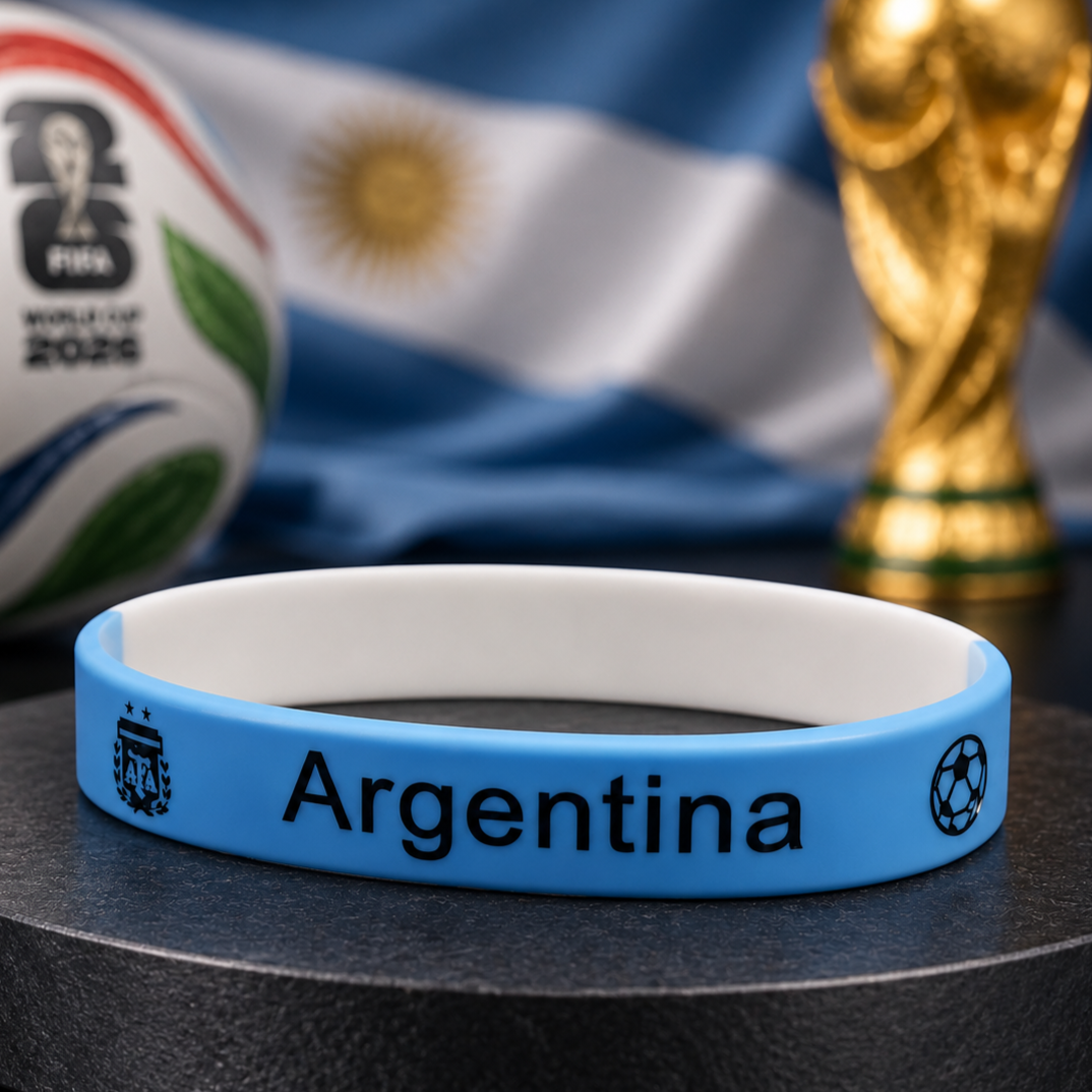 Like the passion of Argentina carried beyond the stadium, this sporty wristband captures a proud blend of football spirit, national identity, and everyday style. Featuring Argentina’s iconic sky-blue and white colour combination with bold team-inspired details, it creates a confident statement that feels energetic, meaningful, and effortlessly wearable.