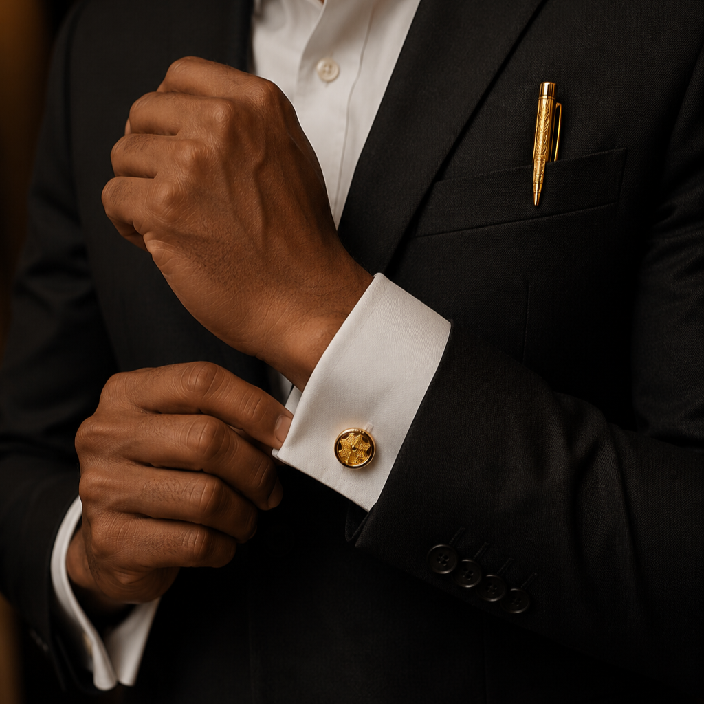 A refined touch of confidence, this set brings executive style and premium detailing together in one polished gift. With its sleek pen and matching cufflinks, it adds a bold, sophisticated feel to everyday work, meetings, and special achievements.