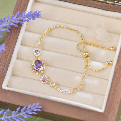 The Butterfly Garden Bracelet is a masterpiece of accessible luxury, featuring an exquisite oval-cut zircon center that radiates a high-end niche appeal. Available in enchanting Sage and Lilac variants, this pull-out bracelet offers a refined fashion statement that brings the delicate beauty of a blooming garden directly to your wrist.