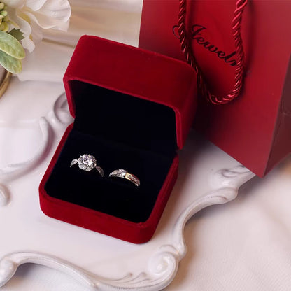 A radiant duo designed to symbolize love and commitment Celestial Promise Ring capture the sparkle of timeless romance. The brilliant center stone surrounded by delicate crystal accents creates a graceful design that feels both elegant and meaningful.
