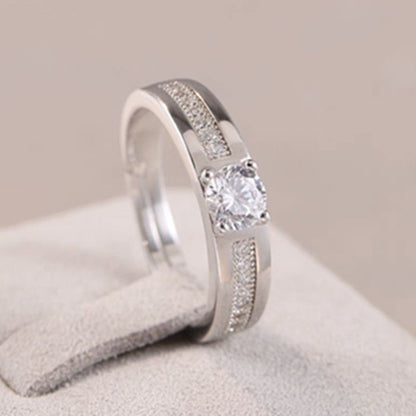 A radiant duo designed to symbolize love and commitment Celestial Promise Rings capture the sparkle of timeless romance. The brilliant center stone surrounded by delicate crystal accents creates a graceful design that feels both elegant and meaningful.
