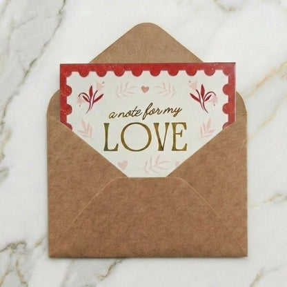 A small envelope carrying big emotions, this heartfelt card transforms simple words into meaningful moments. Whether it’s a warm Eid Mubarak, and Love Note for someone special, or a thoughtful message tucked inside a gift box, this elegant envelope and card set turns every message into a keepsake worth remembering.