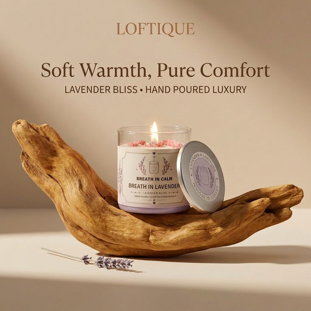 A gentle glow paired with nature’s warmth, crafted to bring comfort into your everyday moments. From the creamy sweetness of vanilla to the calming touch of lavender, each variant creates a soothing atmosphere that feels soft, cozy, and beautifully relaxing.