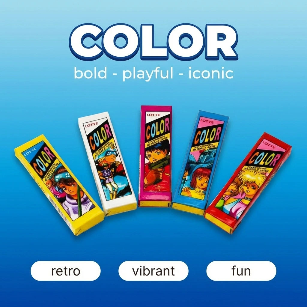 A playful burst of flavor and fun. Lotte Color Changing Gum brings excitement to every chew. With its unique color-changing feature and sweet fruity taste, this nostalgic treat turns an ordinary gum moment into something magical. Each chew reveals a surprise transformation, making it a favorite for both kids and adults who love a little fun with their sweets.