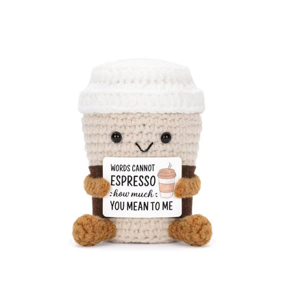 A tiny Plushie that feels cozy at the center, with a heartwarming message as its frame made to sit in a pocket, on a desk, or inside a gift box like a little daily reminder.