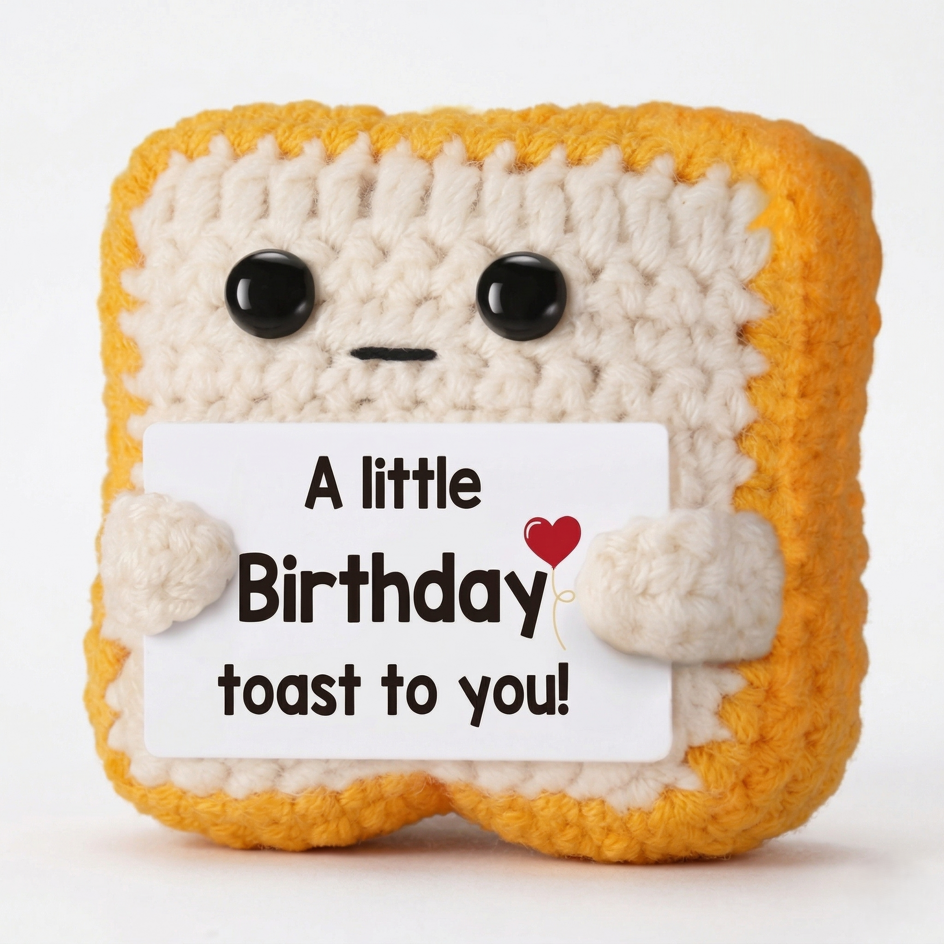 A tiny Plushie that feels cozy at the center, with a heartwarming message as its frame made to sit in a pocket, on a desk, or inside a gift box like a little daily reminder.