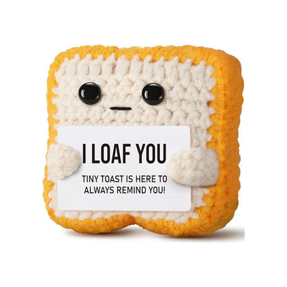 A tiny Plushie that feels cozy at the center, with a heartwarming message as its frame made to sit in a pocket, on a desk, or inside a gift box like a little daily reminder.