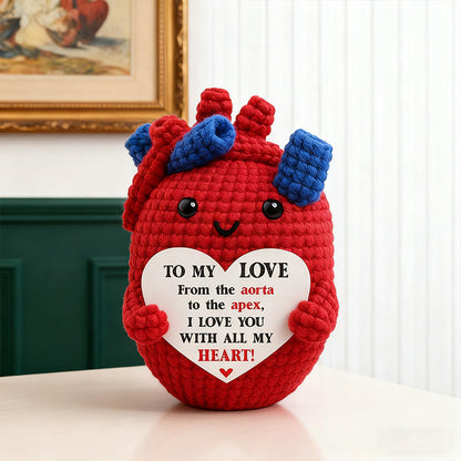 A tiny Plushie that feels cozy at the center, with a heartwarming message as its frame made to sit in a pocket, on a desk, or inside a gift box like a little daily reminder.