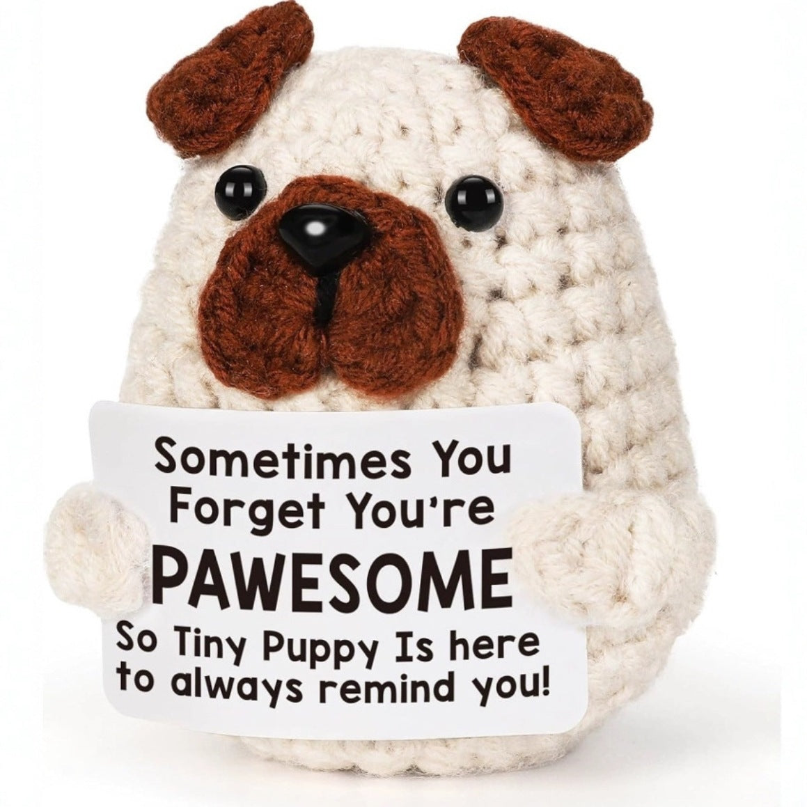 A tiny Plushie that feels cozy at the center, with a heartwarming message as its frame made to sit in a pocket, on a desk, or inside a gift box like a little daily reminder.