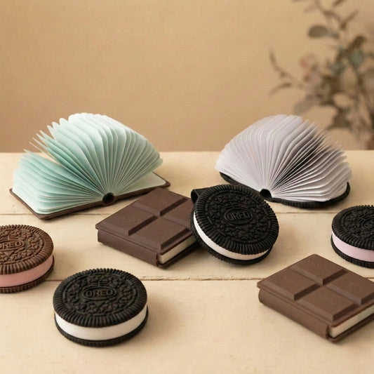 Indulge your sweet tooth without the calories with these adorable, sweet-scented notepads! Available in iconic Oreo and Chocolate bar designs, these pocket-sized treats add a playful touch to your desk or bag. They make a meaningful, whimsical gift for stationery lovers and are perfectly portable for jotting down notes on the go.