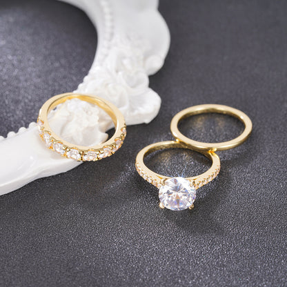 A triple-band sparkle story with a center spotlight that steals the room—this set looks like three promises stacked into one stunning moment. Trinity of Love Ring Set is made for the girl who wants more shine, more meaning, more “wow” in every hand move.